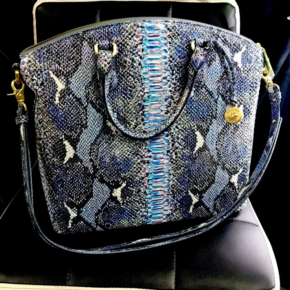 NWOT Brahmin large duxbury satchel marine Seville